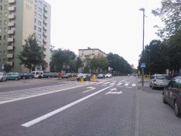 Azyl dla pieszych, ul. De Gaulle'a